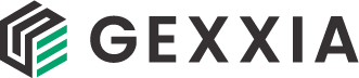 logo gexxia géometre horizontal version gris